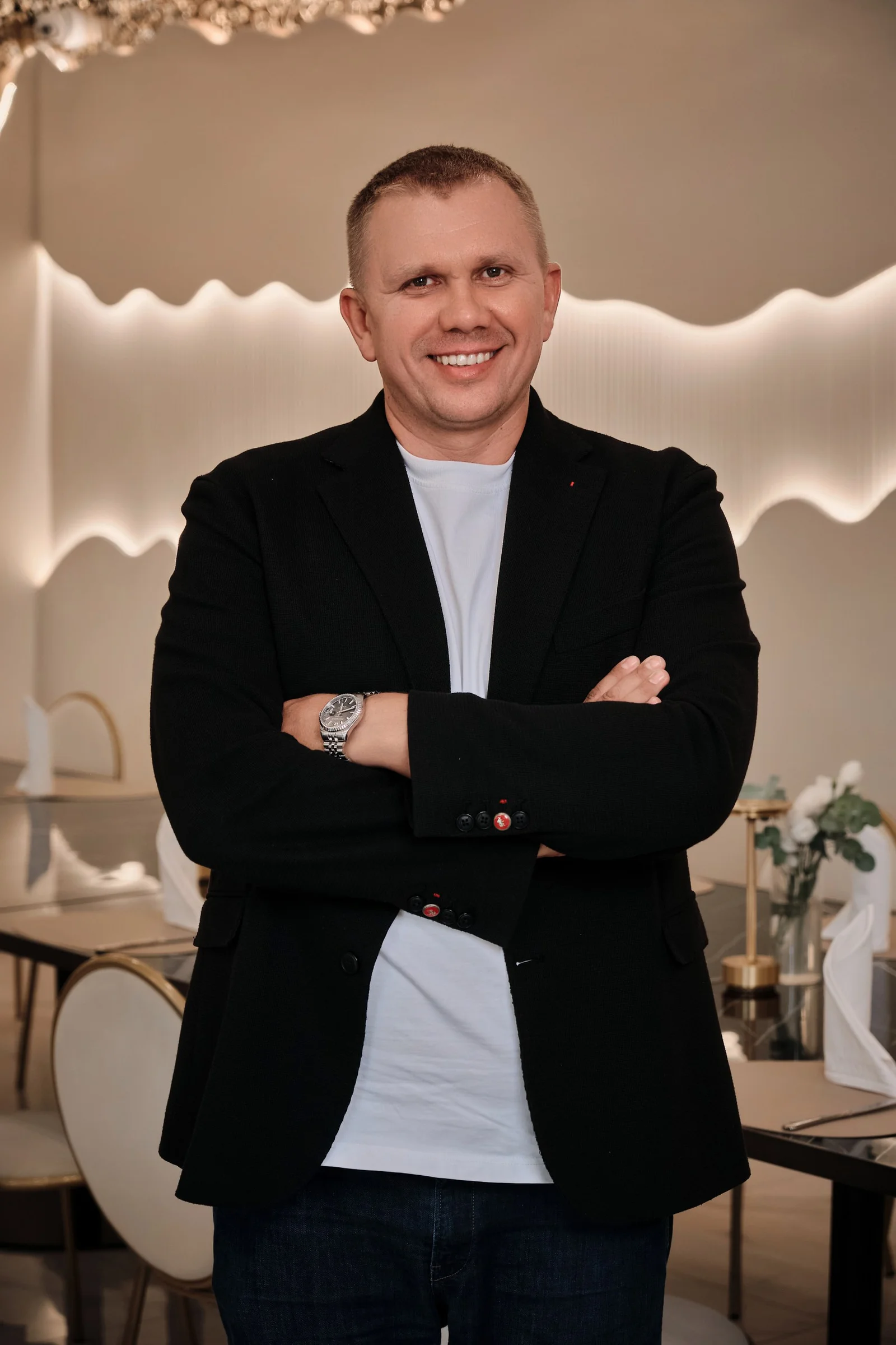 Mykola Oleksiv, fondatore e proprietario del ristorante ucraino Anastasia a Napoli